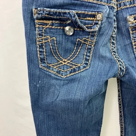 LA Idol USA New Fashion Size 9 Denim Blue Jeans - Picture 9 of 14